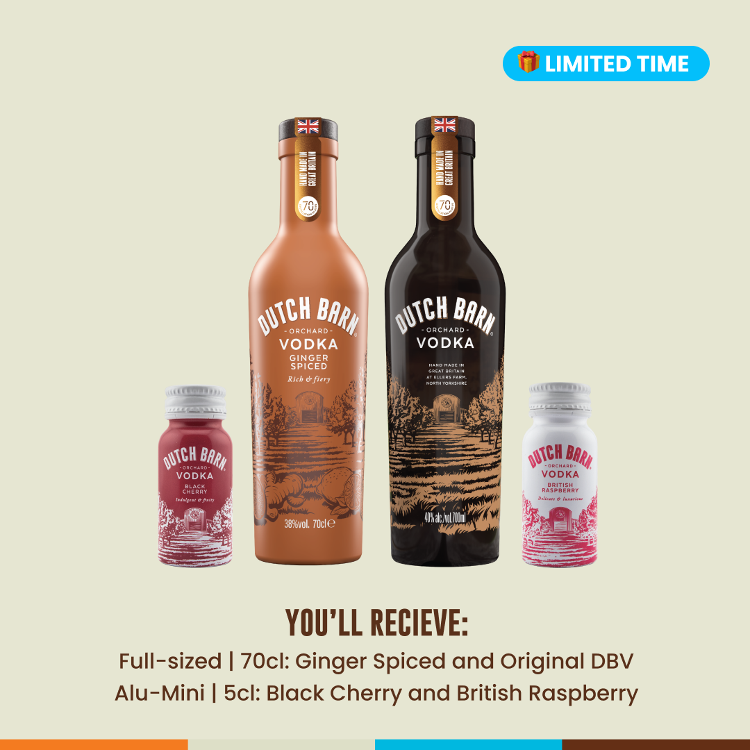 Ginger Spiced & Dutch Barn Vodka Bundle + Cherry & Raspberry Alumini Pair