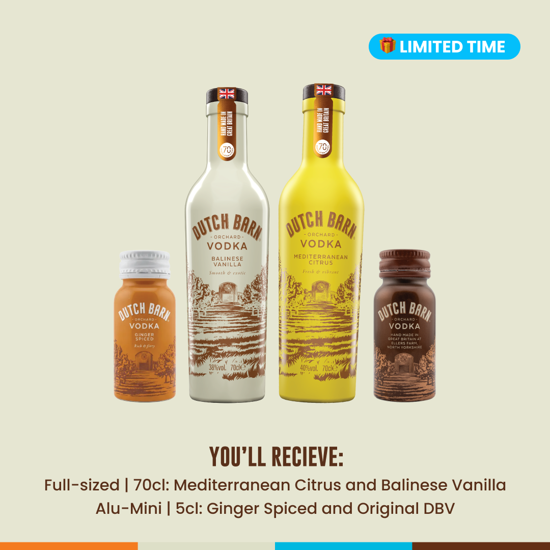 Dutch Barn Mediterranean Citrus & Balinese Vanilla Bundle + Ginger & Dutch Barn Vodka Alumini Pair